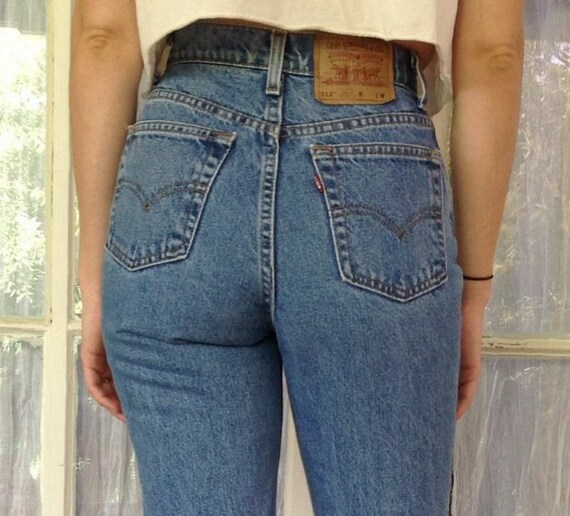 HIGH WAIST VINTAGE Levi denim Jeans Medium Blue Wash Gift Womens 2 3 4 ...