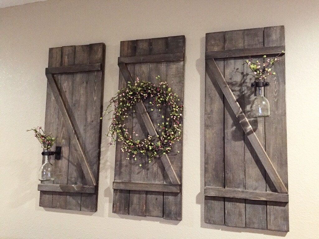 READY TO SHIP 42 Decorative Barn Door Shutter Set