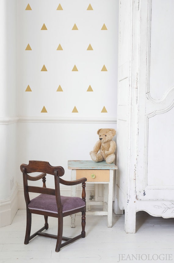 Gold Triangles Vinyl Wall Art Decal
