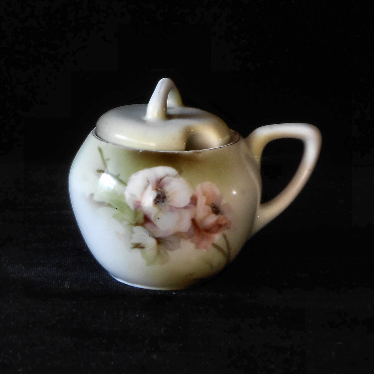 Lidded Mustard Pot R.S. Germany Porcelain by KenFrankCollectibles