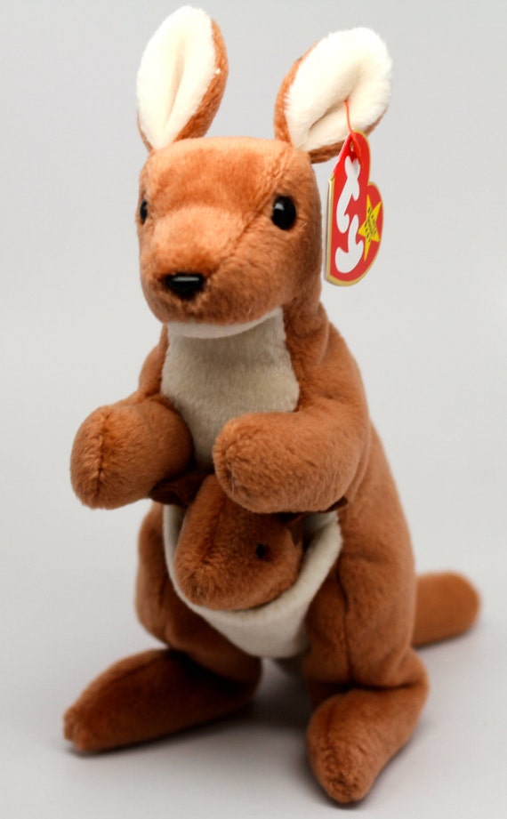 TY Beanie Baby Pouch the Kangaroo 1996 Rare & Retired