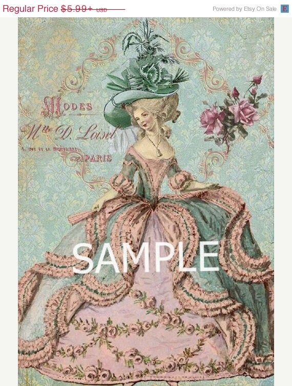 25 Off Sale Marie Antoinette Fabric Block 8064