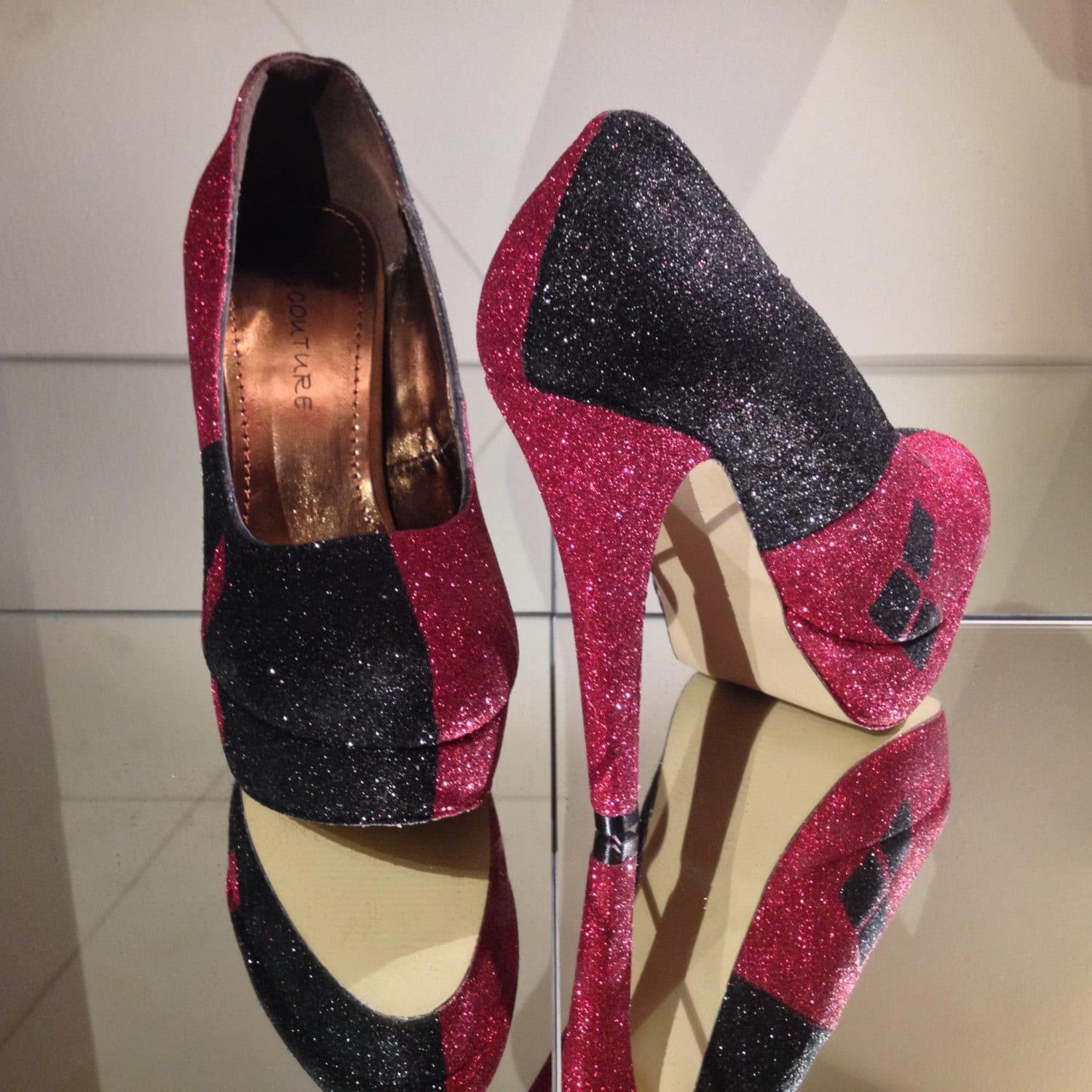 harley quinn high heel shoes