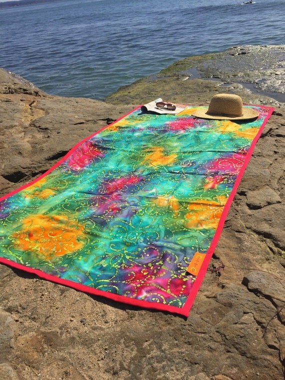 Beach Blanket 6x3 ft Water Resistant Handmade by CABeachBlanket
