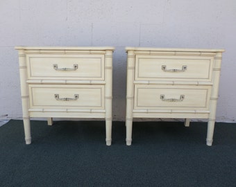 Henry Link Bali Hai Matching Pair Set of 2 (Two) Faux Bamboo