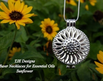 Open Diffuser Necklace-Sunflower-Diffuser Necklace-Diffuser Felts