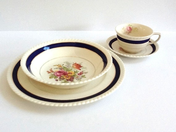 items-similar-to-johnson-bros-4-piece-dinnerware-set-1950-old-english