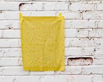 Pistachios in Citron : Hand-printed Fabric Panel