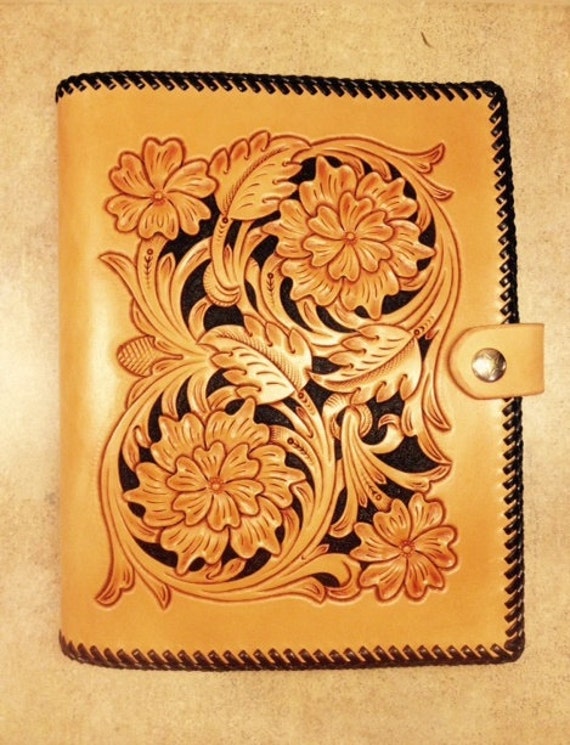 Hand Tooled Leather Planner Binder