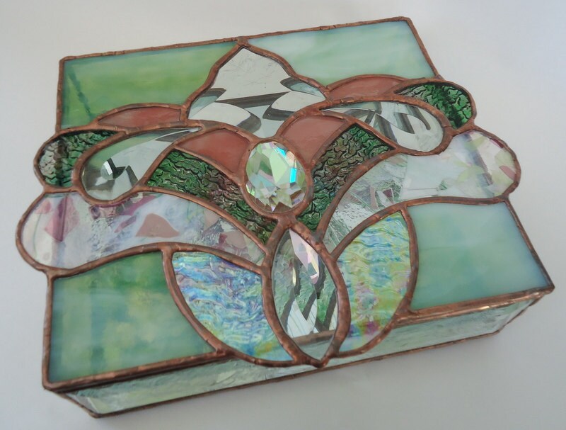Stained Glass Jewelry Box BEVELED BEAUTY