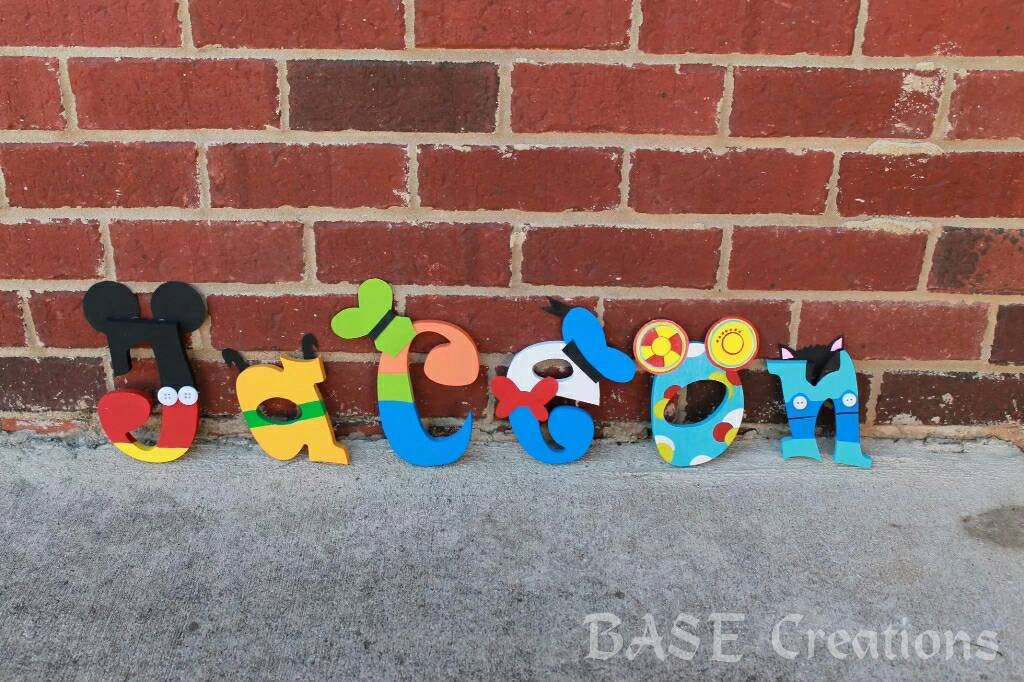 Mickey Mouse Clubhouse Wooden Letters/birthday decorations