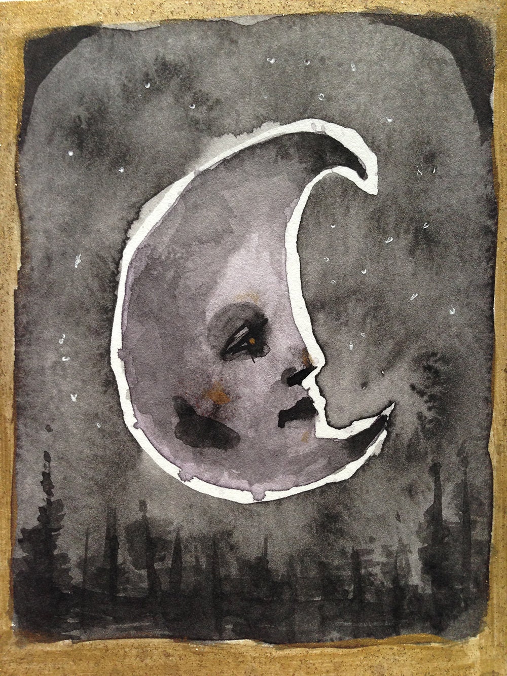 Creepy Crescent 1 by SophiaRapata on Etsy