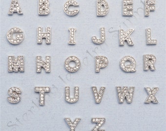 Crystal Alphabet Charm for Floating Locket, Wholesale Locket Letter Charms, Bulk Initial Charms, USA Seller, Fast Shipping (P900)