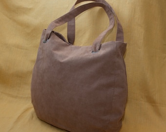 Everyday tote bag / oversized bag / casual bag / shoulder bag / faux suede bag / light brown color