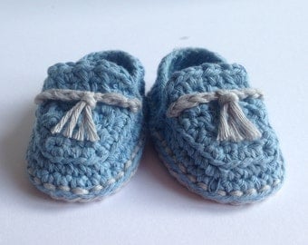 Crochet Baby Booties. Cotton loafers. Baby shoes