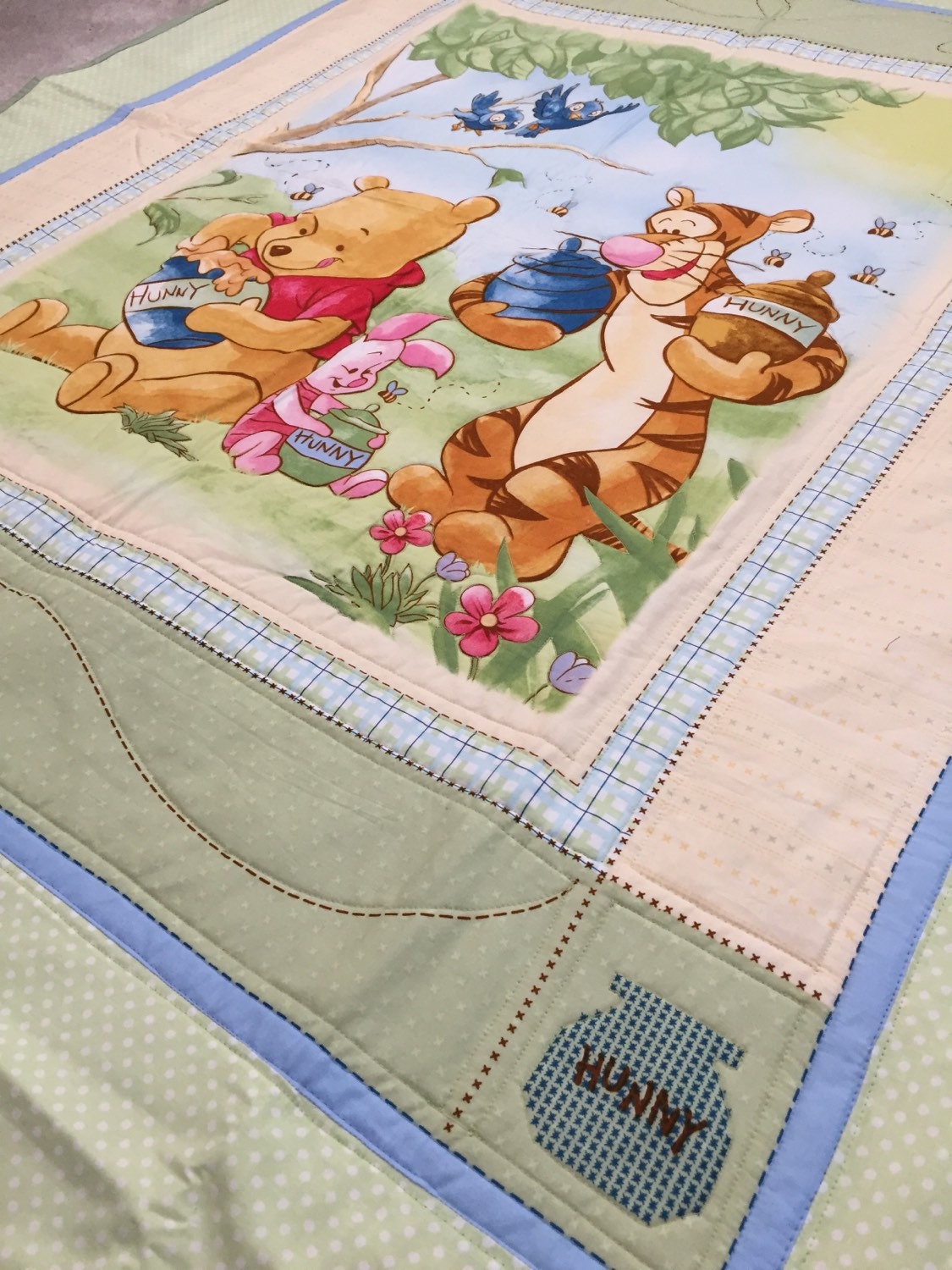 Winnie the Pooh Baby Blanket by AlloftheThingsStore on Etsy
