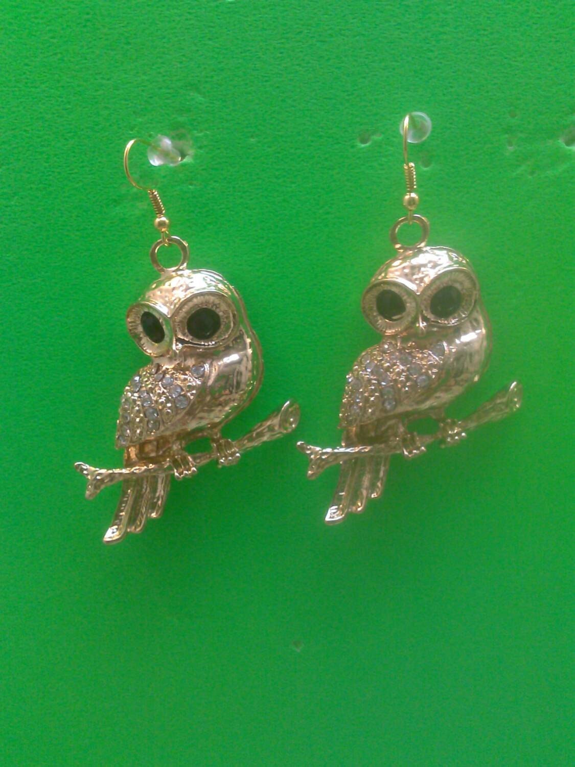 Beautiful Gold Owl Earrings
