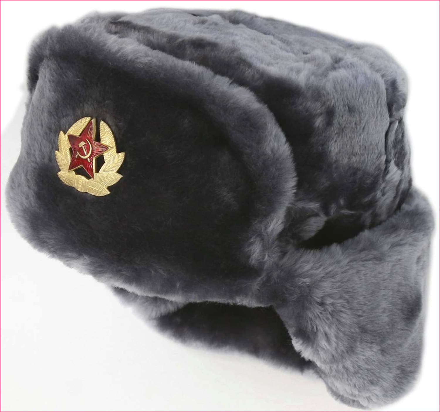 Authentic Russian Military Hat USHANKA GREY Faux