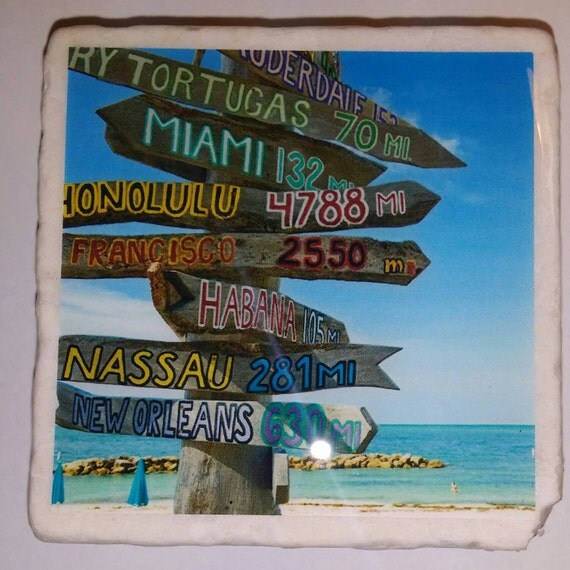 Key West Destination Sign Set of 4 Landmark Sign by GulfCoastArts