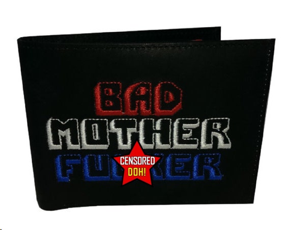 BMF Leather Wallet USA Version with Red, White, and Blue Embroidery