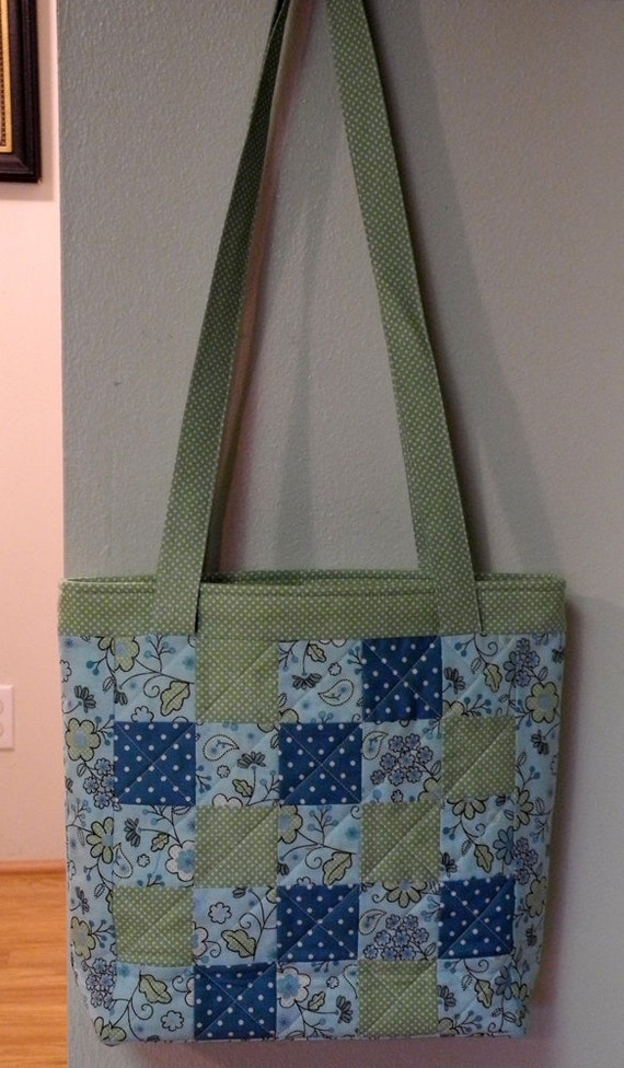 Quilted tote bag with owl mylar embroidery by CraftyGrannies