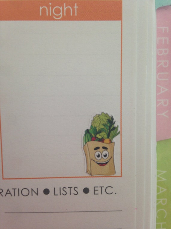 Grocery Day Stickers for Erin Condren Planner