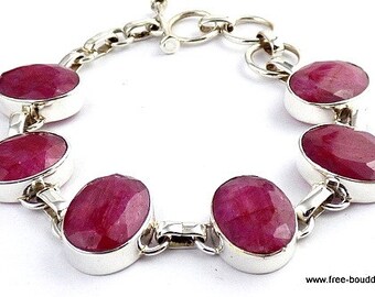 Indian BRACELET in Ruby, Ruby, Ruby bracelet, gemstone bracelet jewelry natural da25.1