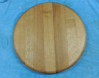 Wine barrel lazy susan