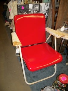 Robert Wright Original Outdoor Steel Fold Up Chair-Nice!- Mid Century