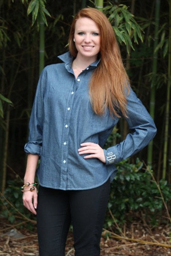 monogrammed oxford shirt