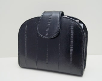 Leather Ladies wallet, womens wallet "June" in black, genuine leather, wallet, purse, portemonnaie, handmade, leather, Taschenkinder