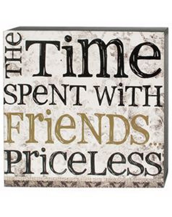 Spending Time With Friends Wall Box SignTime by ShopMolliesMarket