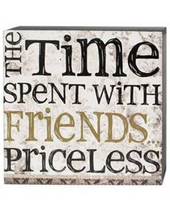 Spending Time With Friends Wall Box SignTime by ShopMolliesMarket