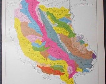 1908 Map Henry Mountains Utah UT. Volcanism Mt by DiscoverMaps