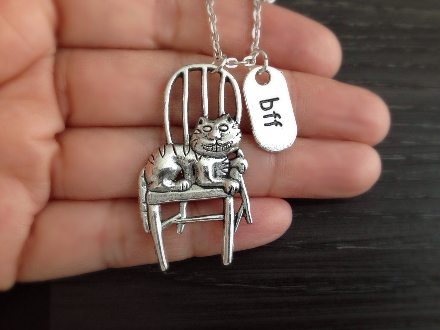 BFF Cat Necklace Pet Jewelry Cat Lover Friend Gift Cat