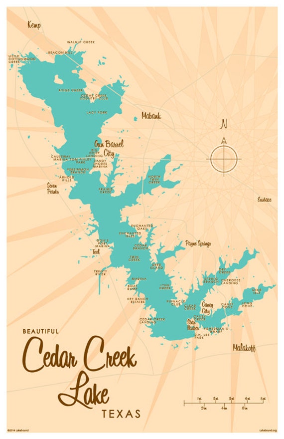 Cedar Creek Lake Depth Map - Printable Maps Online