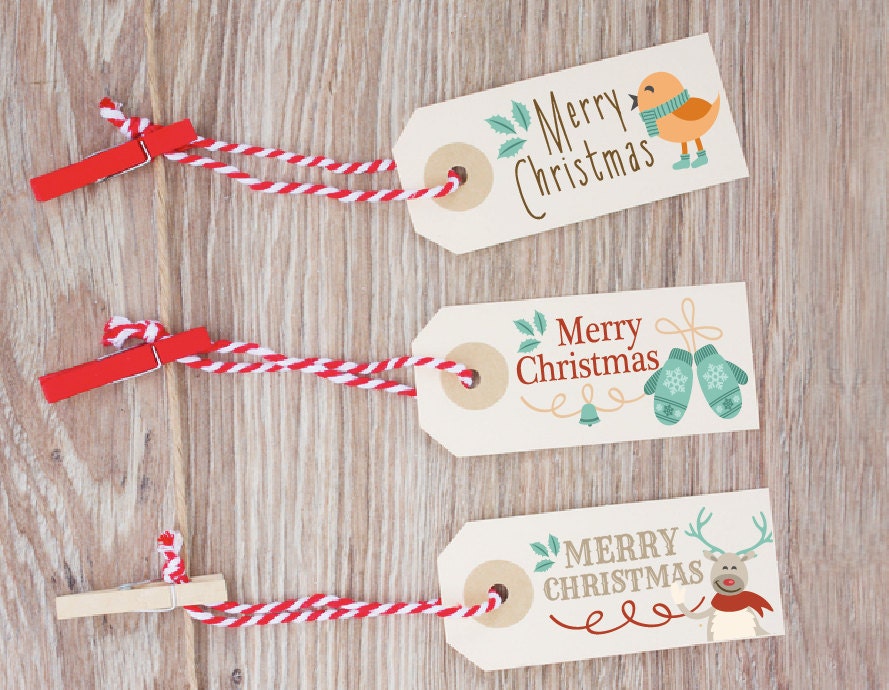 Christmas Tags Merry Christmas printable by MelimeDesignStudio