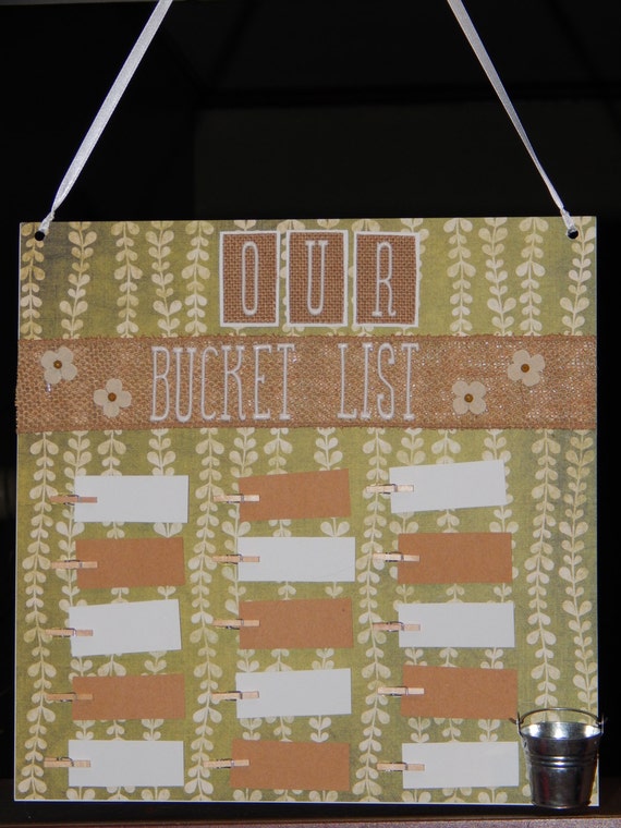 Bucket List Bucket List Wall Decor Bucket by MakingLifeMemorable