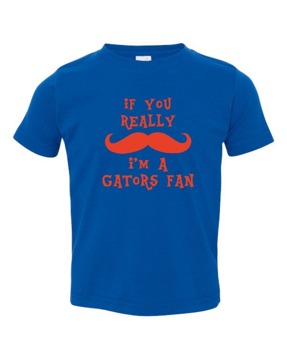 Items similar to Funny If You Really Mustache I'm A Gators fan Tshirt