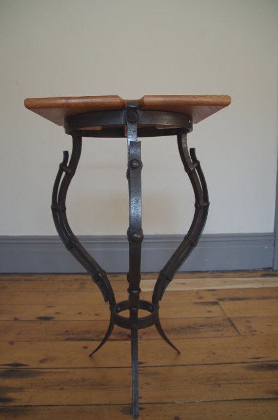 Lamp Stand side table handmade ironwork by by TomFellBlacksmith