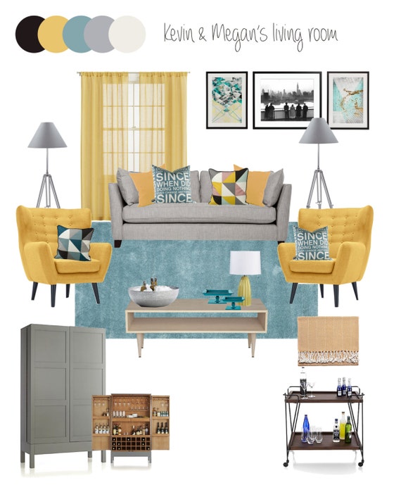 Interior Design Service online eDesign. Complete Living Room