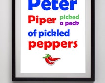 Popular items for peter piper on Etsy