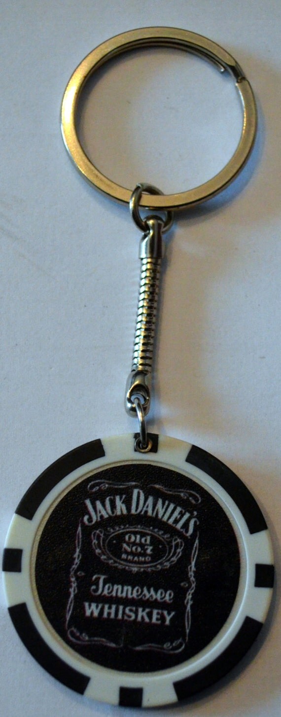 Jack Daniels Whiskey Alcohol Liquor Poker Chip Keychain Key