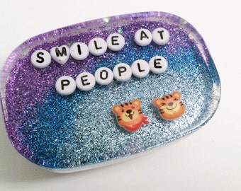 MADE TO ORDER - Unusual Bathroom Decor: Smile at People, Art for Your Shower, Bathroom Decor, Weird Art