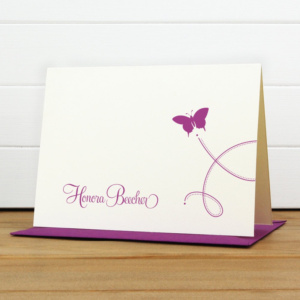 Personalized Stationery Set / Personalized by SilhouetteBlue