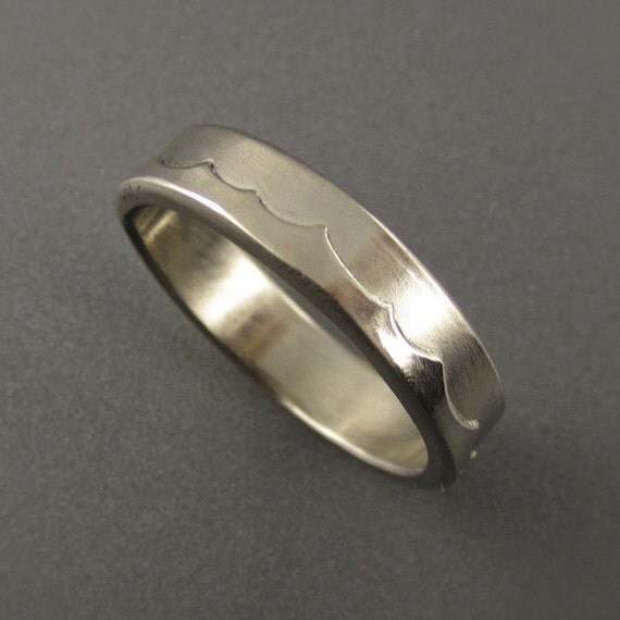 White Gold Wave Wedding Ring