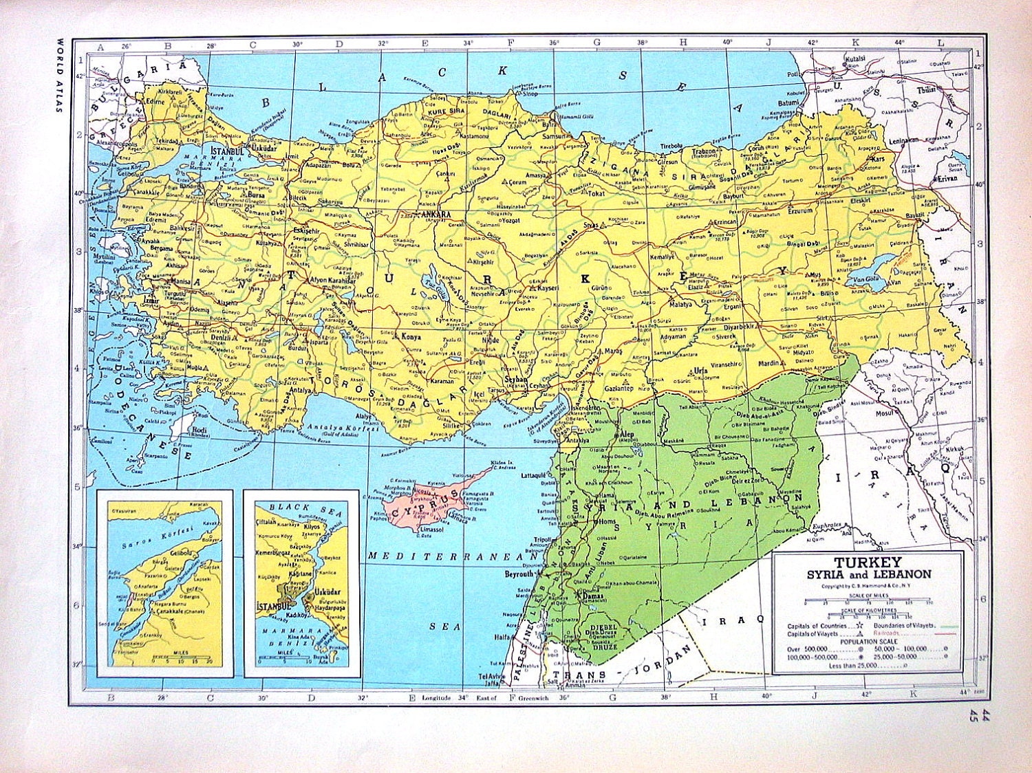 Map of Turkey Syria and Lebanon Map of Palestine and