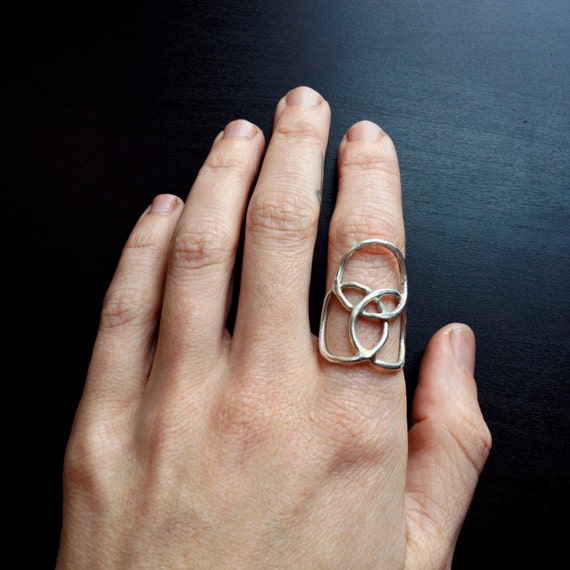 Borromean Ring Ornate Sterling Silver Ring / by MorgaineFaye