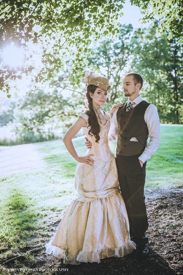 Steampunk Wedding Dress Victorian Beauty Off the Shoulder
