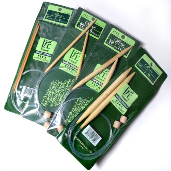 Clover Takumi Bamboo Knitting Needles Flex Straights by LadyDanio